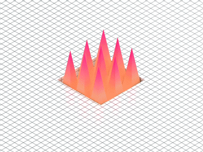 Flame Pit of Death 3d ae c4d cinema design fire gif gifs isometric mograph motion render