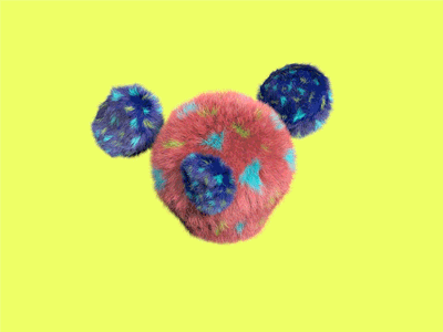 Colourful Hairy Balls 3d c4d cinema 4d colorful design gif hairy loop looping mograph motion weird