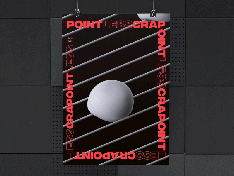 Pointless Crap 3d animated c4d design gif graphic loop poster