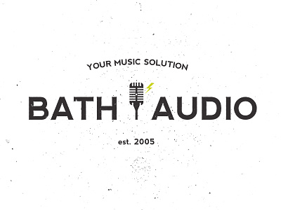 Bath Audio audio bolt lightning logo mic microphone nevis texture