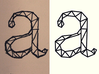 aaaaaaaaaaaa hand letter lettering poly polygons sketch triangles type typography