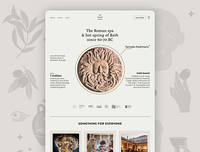 The Roman Bath Spa website bath branding design desktop museum museum website roman bath ui web website
