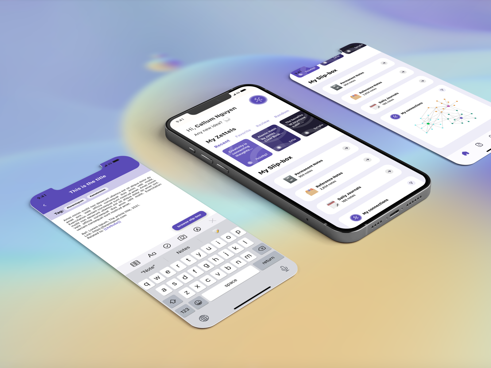 Zettelkasten Method App by Callum on Dribbble