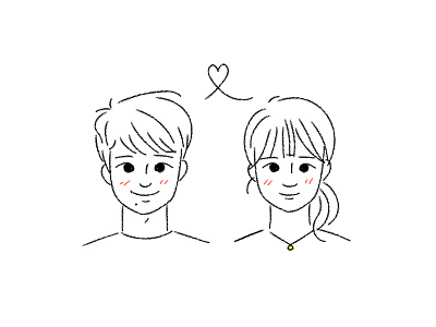 couple character couple graphic illustration line art lineillustration love vector