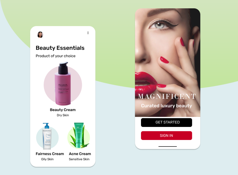 MAGNIFICENTBEAUTY PRODUCT SHOPPING APP by Rokshinda Ejaz on Dribbble