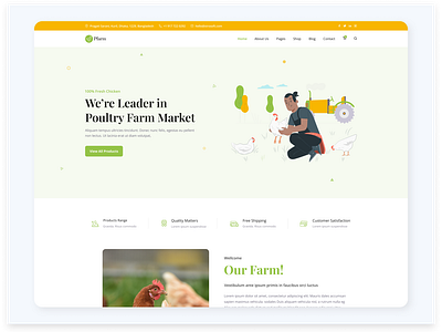 Poultry Farm Landing Page Design