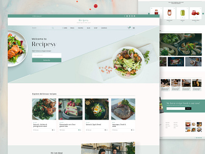 Recipesy - Website UI Template Design