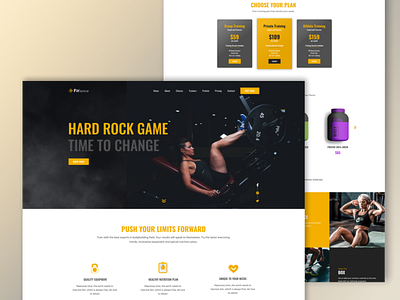 GYM- Website UI Template Design