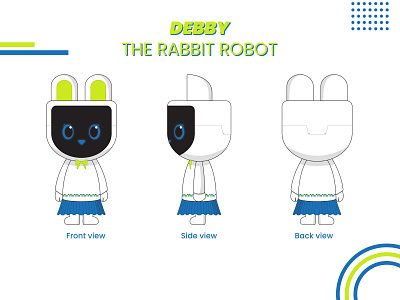 Meet Debby, the Rabbit Robot branding design icon illustration vector