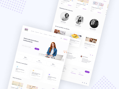 Online education course landing page cleanui comment course cta education exam figma footer landingpage lesson miro online redesign review subjects teacher ui uilanding uiux ux