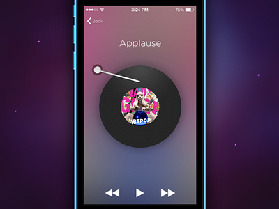 ARTPOP Music Player app artpop gaga ios 7 ipad iphone lady mobile music player record ui