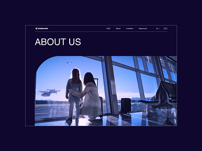 EMBRAER / About Us page animation design ui ux