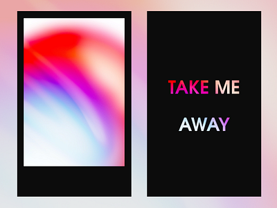 TAKE ME AWAY - Gradient & Type blush branding designer dribbble gradient graphic design logo sudle take ui ux