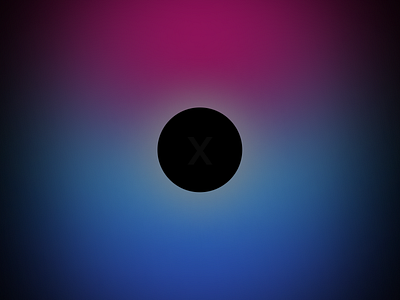 X - Circle with gradient