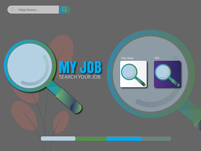 Search My Job Logo Apps app app icon app logo apps branding graphic design job logo logo search logo search my job logo apps