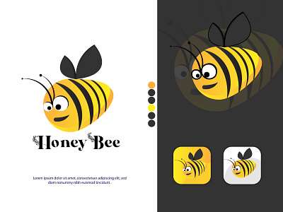 Honey Bee Logo b latter logo bee logo graphic design honey bee honey bee logo honey logo logo logo design