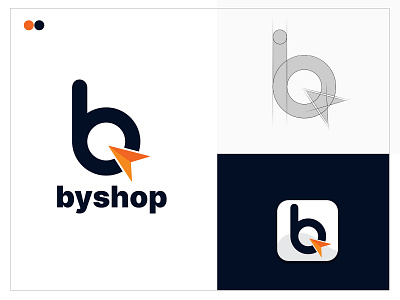 b Letter Logo ( By Shop ) app icon b letter logo b letter logo ( by shop ) by shop byshop logo logo design online shop logo online store