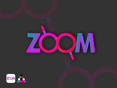 ZOOM colorful logo creative logo logo logo design search search logo zoom zoom logo