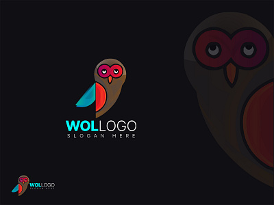 Wol Logo 3d branding creative logo graphic design logo logo design ui unique logo wol wol logo wol vector