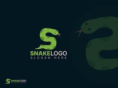 Snake Logo ( S Letter ) animal animal logo branding creative logo graphic design green logo logo logo design s letter logo s logo snake snake logo snake logo ( s letter ) unique logo