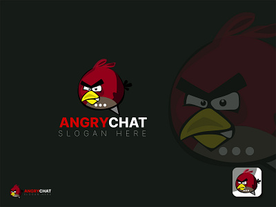 Angry Chat Logo 3d angry angry birds angry chat angry chat logo animation branding graphic design logo ui