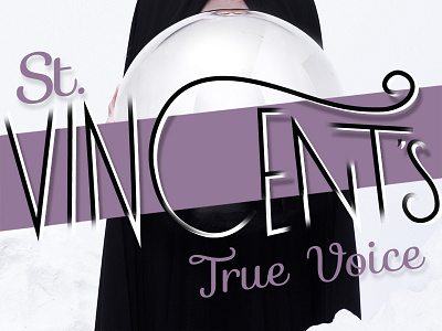St Vincent's True Voice annie clark band drawing hand lettered lettering music paste purple st vincent typography