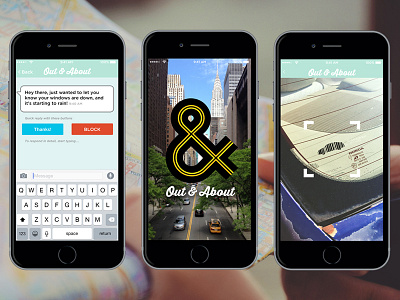 Out & About: App Concept ampersand app design barcode buttons cars concept driving iphone messaging mock up parking