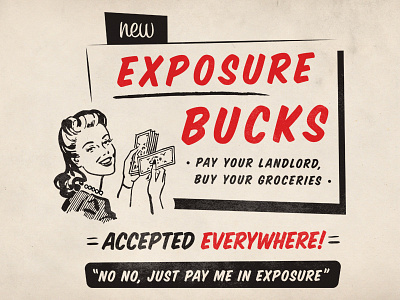 Exposure Bucks exposure retro sign painter t shirt tee design vintage