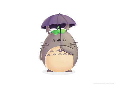 Totoro cartoon character children cute fanart illustration ilustracion kawaii kidlitart kids procreate totoro