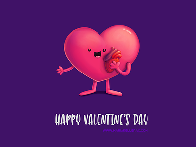 Happy Valentine's Day cartoon character characters children cute heart illustration kidlitart kids love mexico procreate valentines