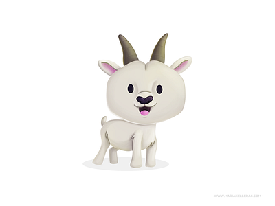 Goat cabra cartoon character children cute goat illustration kidlitart kids little mexico procreate