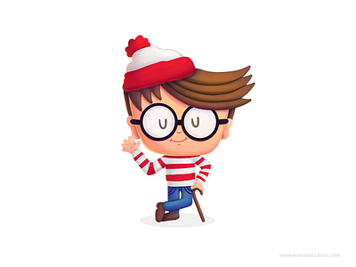 Waldo books cartoons children cute cutesy find illustration kids mexico procreate search waldo