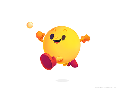 Pac-Man cartoon character children cute fanart illustration ilustracion kidlitart pac-man pakuman procreate videogames