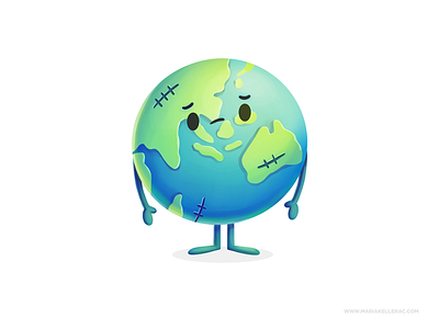 Earth cartoon character children cute earth illustration kidlitart kids mexico planet procreate tierra