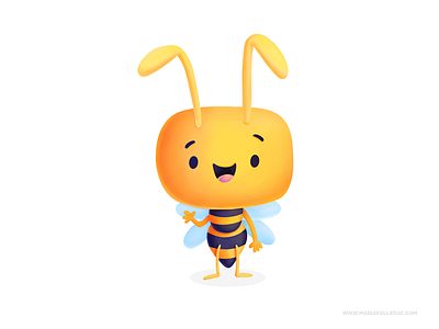 Bee abeja bee cartoon cartoons character children hard work illustration ilustracion kidlitart kids mexico niños procreate
