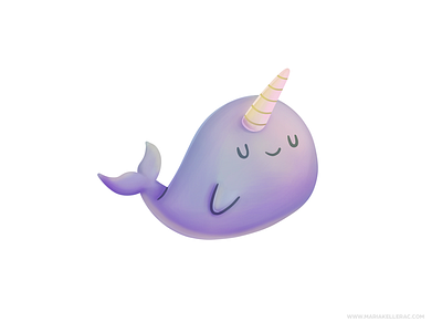 Narwhal cartoon characters children cute cutesy illustration kidlitart kids mexico narwhal ocean procreate sea