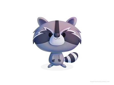 Raccoon cartoon character children cute illustration ilustracion kidlitart kids mapache mexico procreate raccoon tanuki