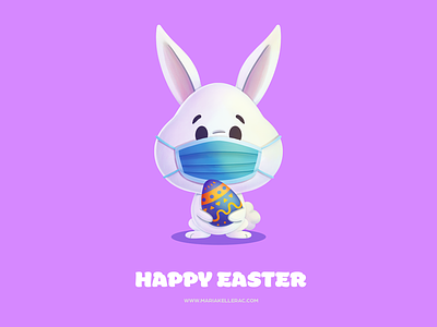 Happy Easter 2020 cartoon character children covid cute easter illustration kidlitart kids mexico pascua procreate