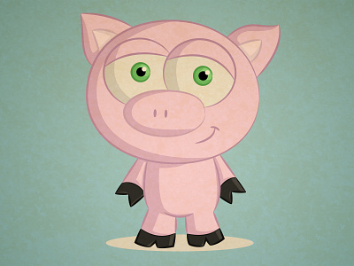 Random Pig animal cartoon cerdo character digital mexico pig vector