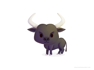 Bull animal bull cartoon character cute cutesy illustration ilustracion kidlitart kids mexico procreate toro