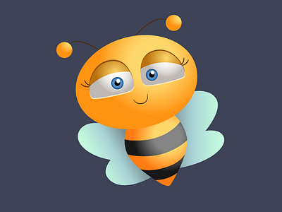 Vector Bee abeja art cartoon character digital mexico