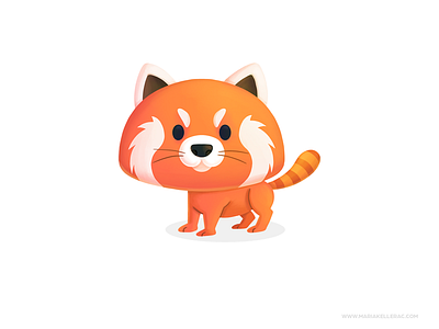 Red Panda cartoon character children cute cutesy illustration ilustracion kidlitart kids mascot mexico procreate red panda