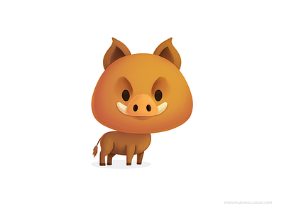 Wild boar animal boar cartoon character children cute illustration kidlitart kids mascot mascot design mexico procreate wild