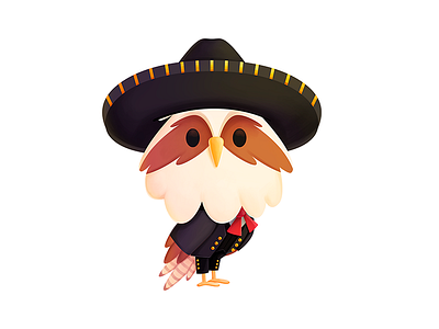 Simon - Mexico character characters cute mariachi mascot media mexico procreate seahawk simon