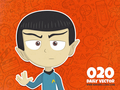 Mr. Spock cartoon character mexico space star trek vector vulcan