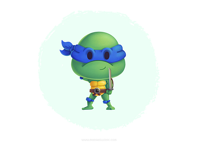 Leonardo Fanart cartoon children cute fanart illustration ilustracion kidlitart kids leonardo mexico ninja turtle procreate