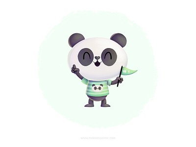 Be your own fan 1 animal cartoon character children cute illustration kidlitart kids mexico panda procreate パンダ