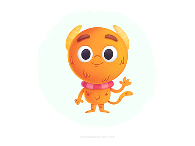 Mr. Monster cartoon character characters children illustration ilustracion kawaii kidlitart kids mexico monster monstruo orange procreate マスコット モンスター