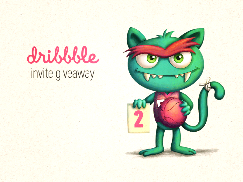 Monstrous invite giveaway cartoon cute draft dribbble ideas invite mexico monster prospects team