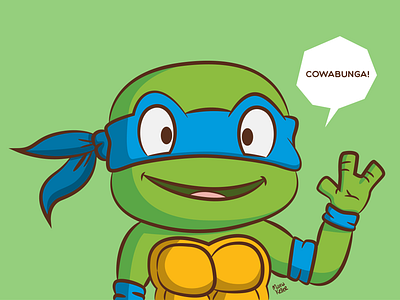 Cowabunga cartoon character fanart leonardo mexico ninja turtles